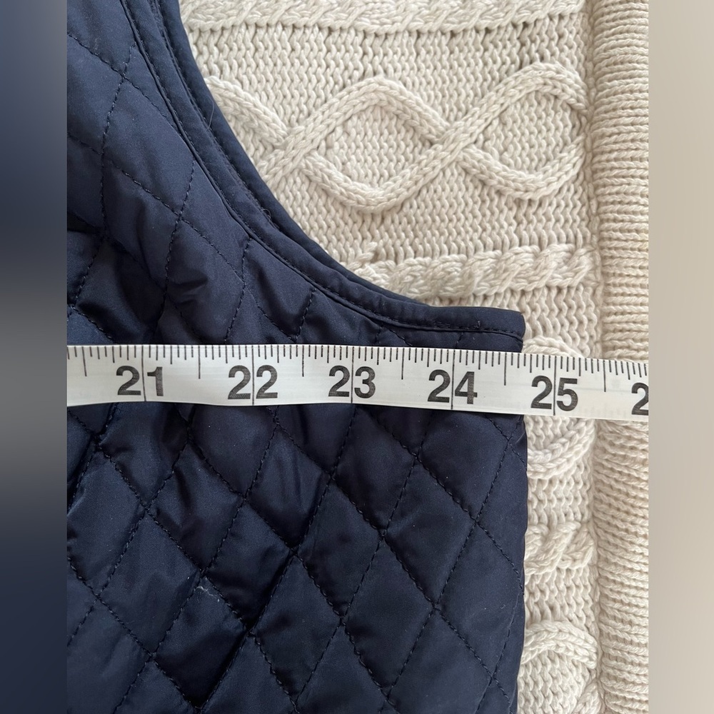 Talbots Navy Quilted Zip-Front Vest - Picture 7 of 16